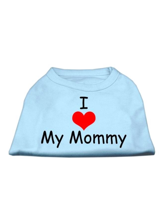 Mirage Pet Products I Love My Mommy Printed T-Shirt Baby Blue/Red/Black M - Image 1