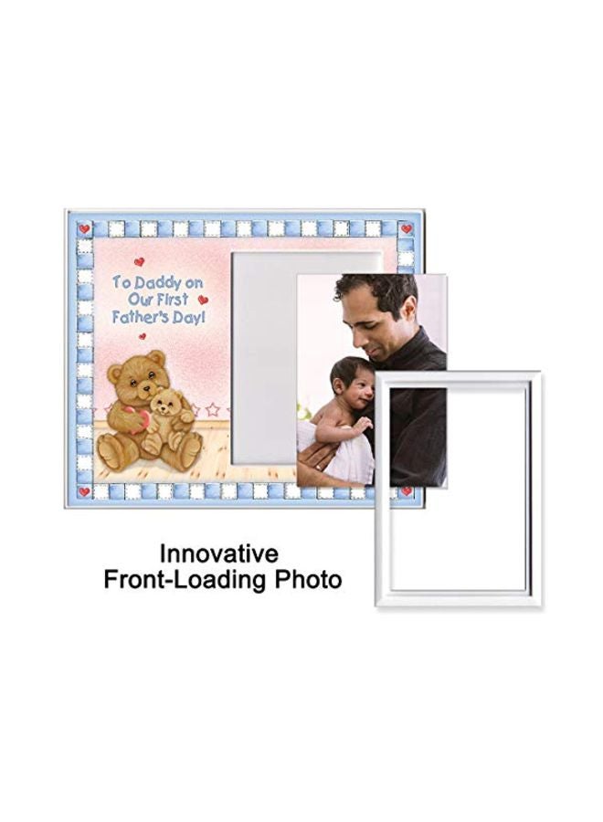 Expressly Yours! Photo Expressions Father’s Day Themed Picture Frame Blue/White/Pink 8.25x7inch  - Image 3