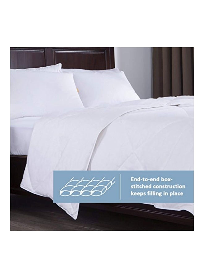 puredown - Cotton Quilted Comforter White 68x88inch - Image 1