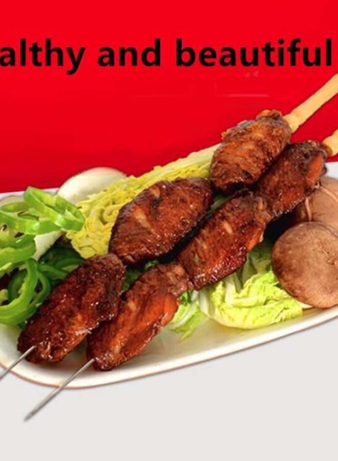 14-Piece Roasting Grill Barbecue Skewers Set Beige/Silver  - Image 2
