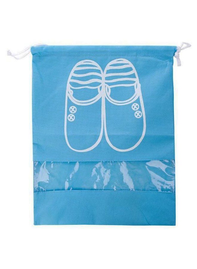 2-Piece Waterproof Travel Shoe Bag Set Blue - Image 1