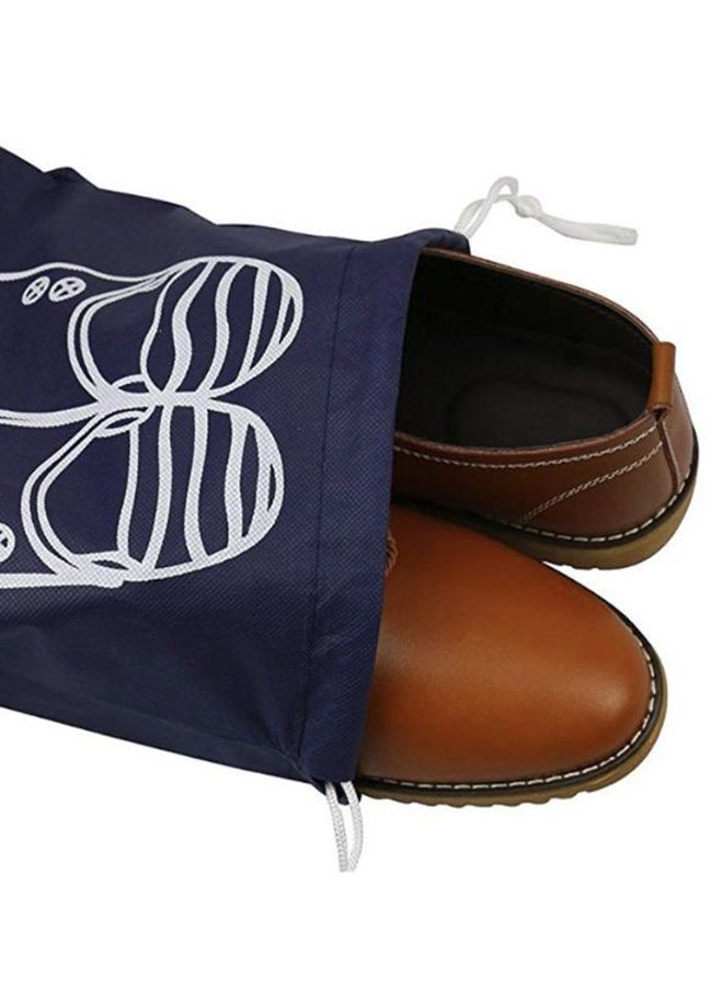 2-Piece Waterproof Travel Shoe Bag Set Blue - Image 3