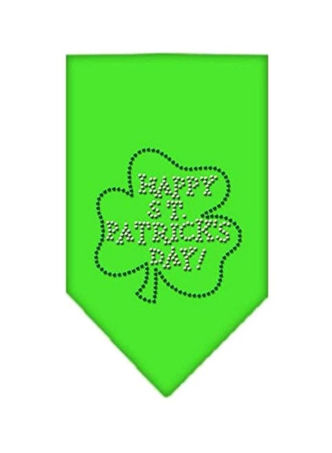 Happy St. Patricks Day Rhinestone Studded Bandanas Green