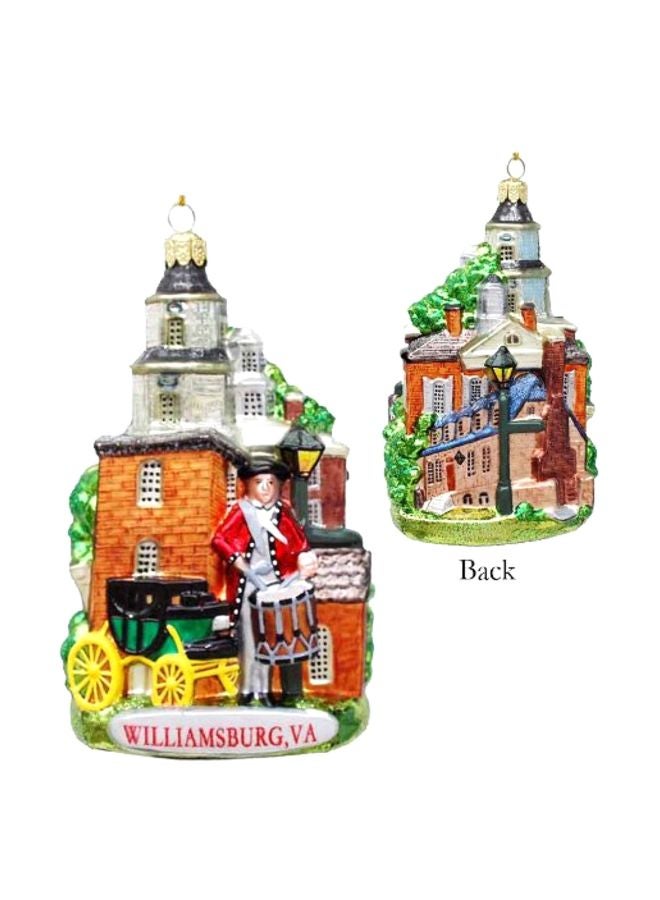 Kurt Adler - Williamsburg Glass Cityscape Ornament Multicolour 5inch - Image 1