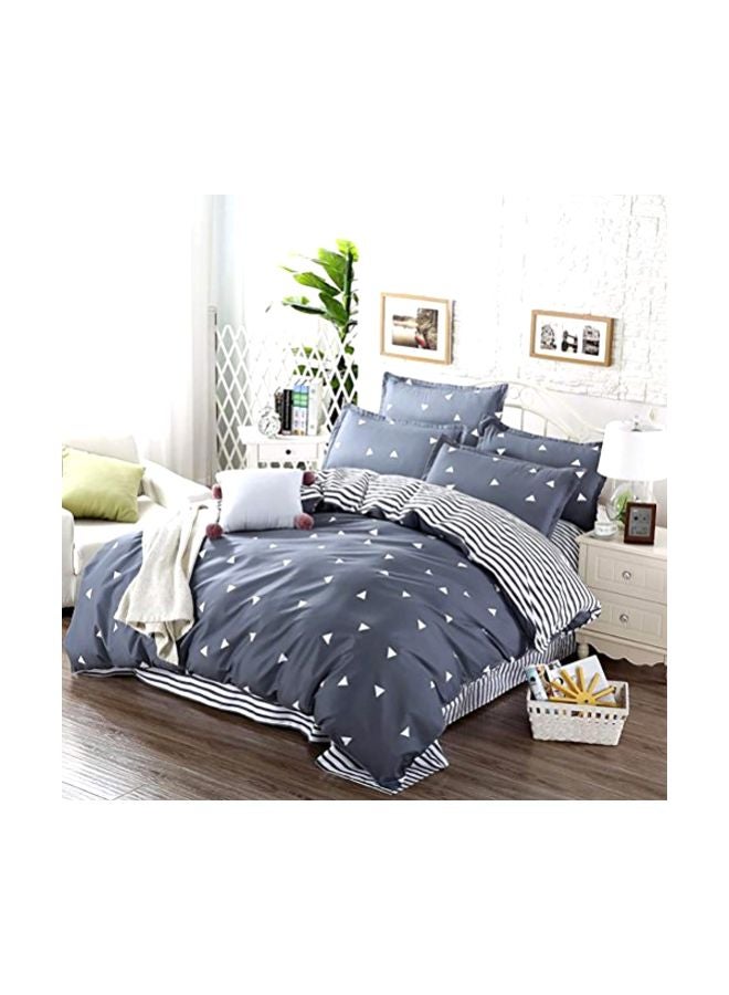 Uozzi Bedding 3-Piece Printed Duvet Cover Set Polyester Grey/White - Image 1