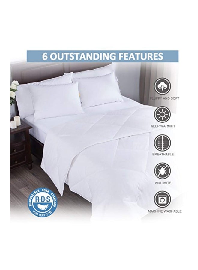 puredown - Cotton Quilted Comforter White 68x88inch - Image 1