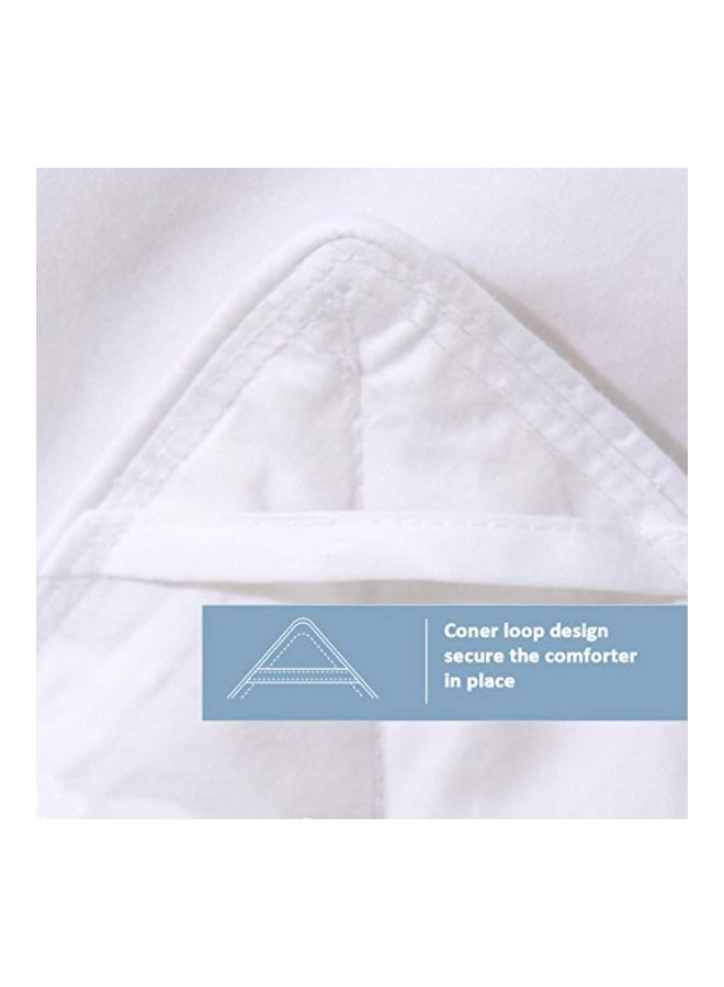 puredown - Cotton Quilted Comforter White 68x88inch - Image 1