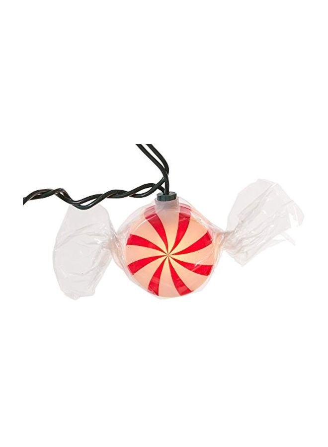 Kurt Adler 10-Light Peppermint Candy String Light Red/White/Black - Image 3