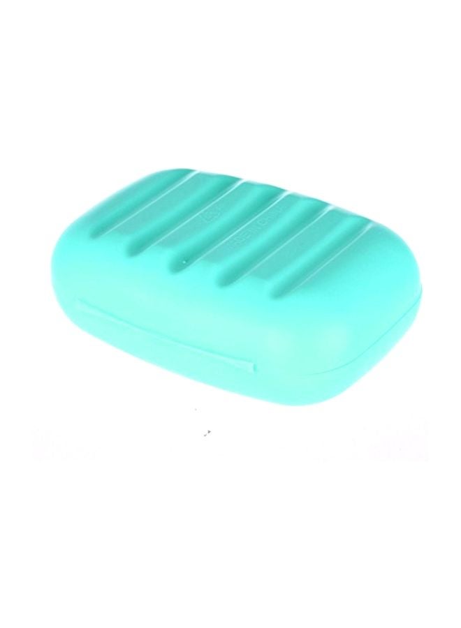 بي سي بي طقم أغطية بلاستيكية للصابون مكوّنة من قطعتين أزرق فيروزي 4.5x1.5x3بوصة - Image 3