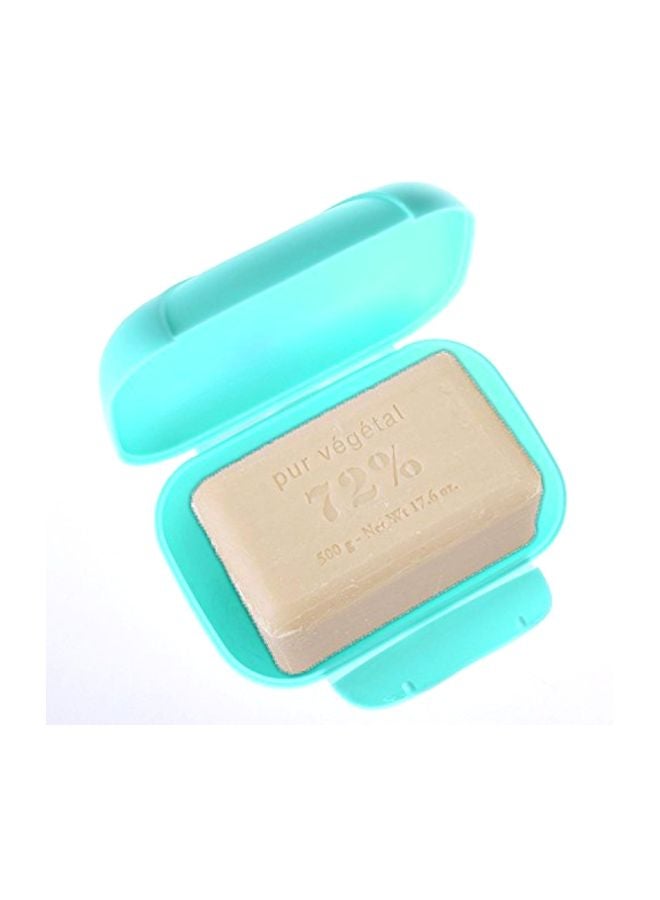 بي سي بي طقم أغطية بلاستيكية للصابون مكوّنة من قطعتين أزرق فيروزي 4.5x1.5x3بوصة - Image 4