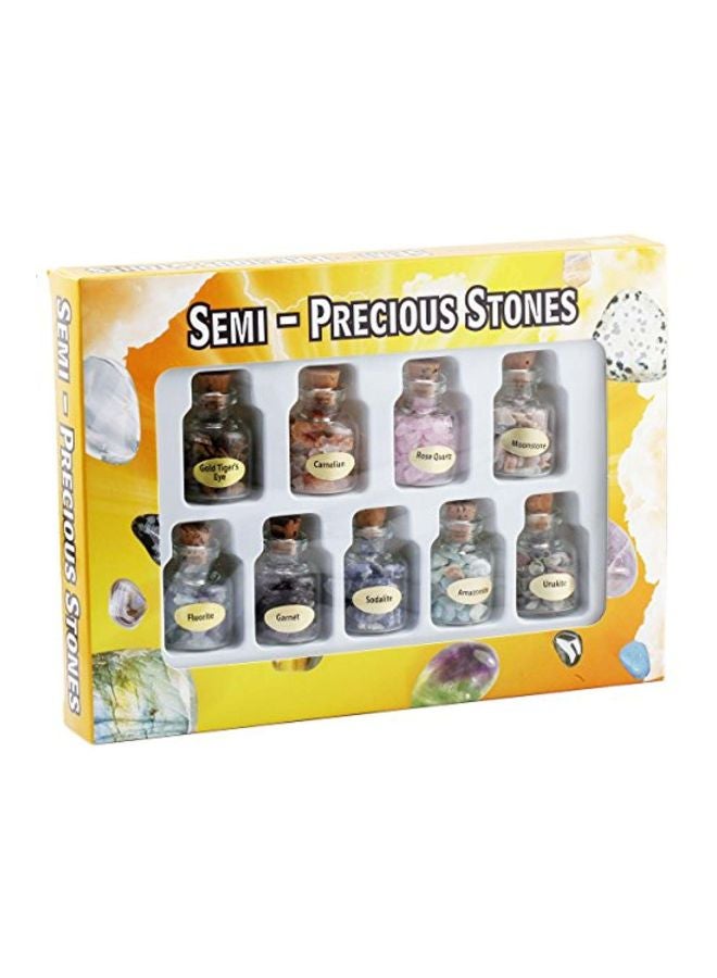 SUNYIK Set Of 9 Gemstone Bottle Set Pink/Blue/Green  - Image 2