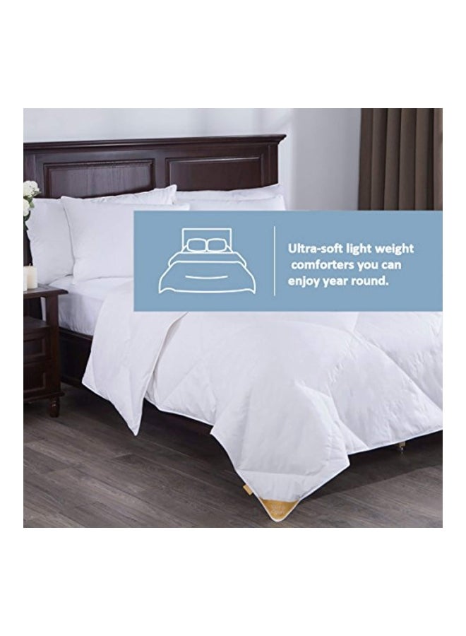 puredown - Cotton Quilted Comforter White 68x88inch - Image 1