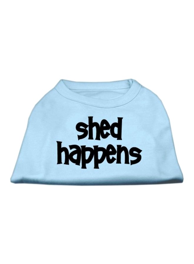 Mirage Pet Products Shed Happens Printed T-Shirt Baby Blue/Black M - Image 1