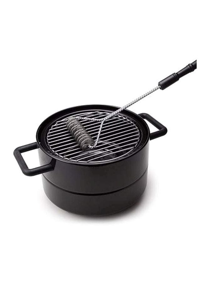 براش تيك فرشاة شواء حلزونية مزدوجة ملتوية أسود/ فضي 21x6.5x1.5بوصة - Image 4