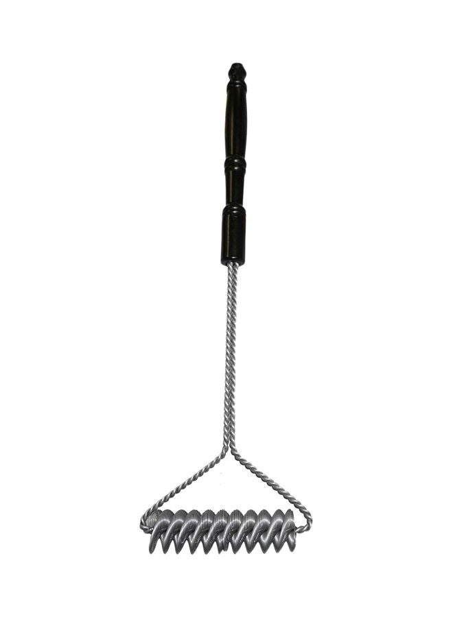 Twisted Double Helix Grill Brush Silver/Black 21x6.5x1.5inch - v1581330210/N34362573A_1