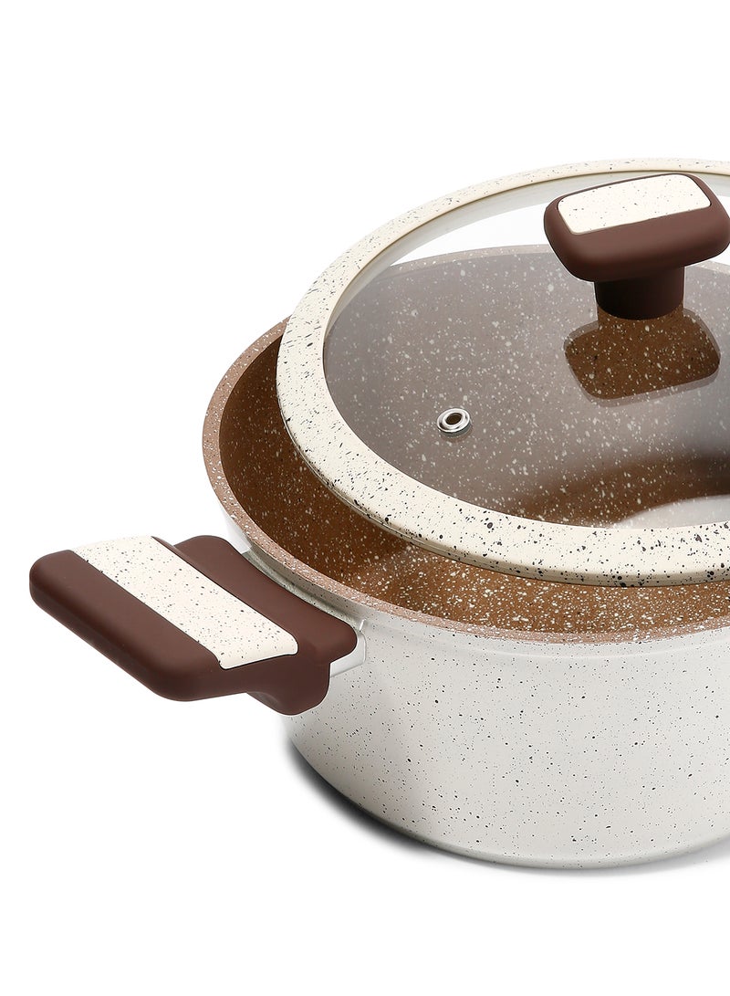 ألبرتو طقم أدوات الطهي مُكون من7 قطع بيج/بني 24سم - Image 4
