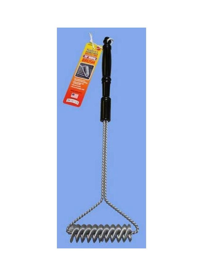 Twisted Double Helix Grill Brush Silver/Black 21x6.5x1.5inch - v1581331827/N34362573A_2