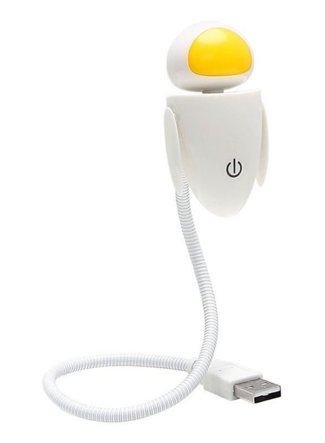 Robot Shaped Adjustable Night Lamp Yellow/White