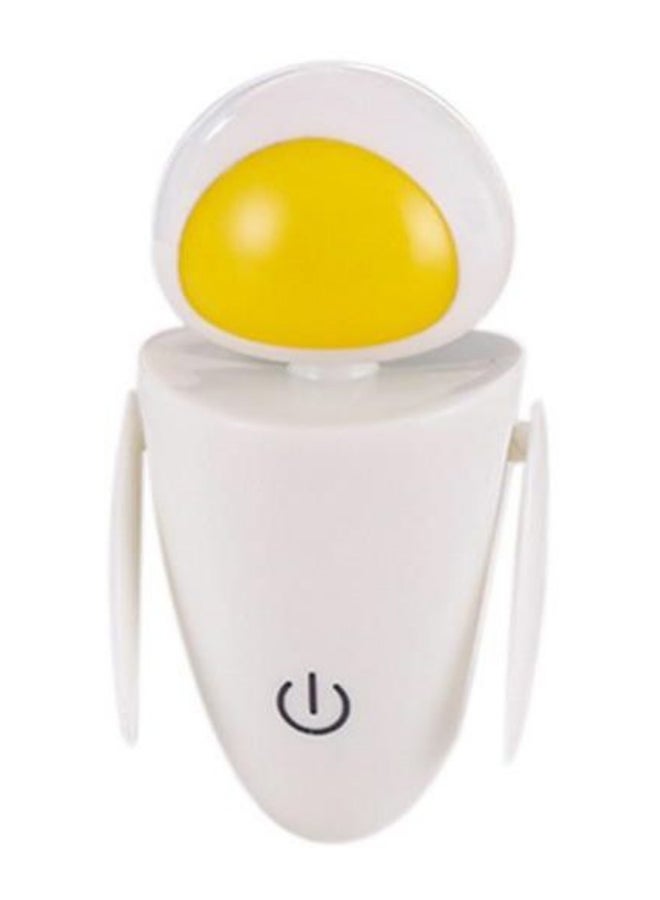 Robot Shaped Adjustable Night Lamp Yellow/White