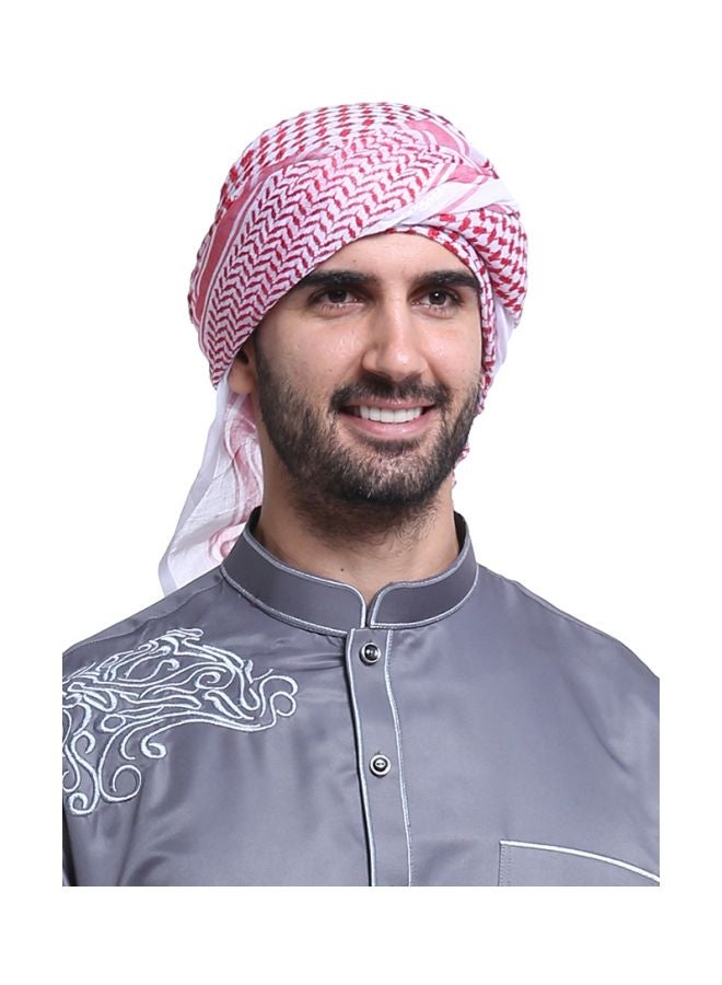 ماركة غير محددة - وشاح كاجوال أحمر/أبيض - Image 1