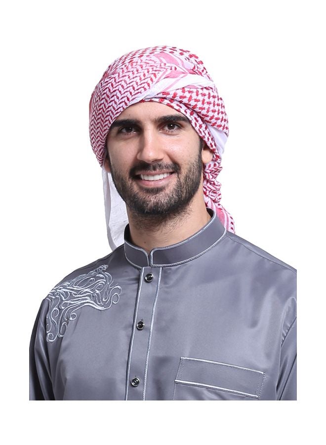 ماركة غير محددة - وشاح كاجوال أحمر/أبيض - Image 1