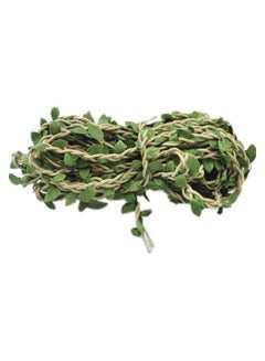 Generic Artificial Hanging Leaf Vine With Jute Green/Beige 10meter  - Image 1