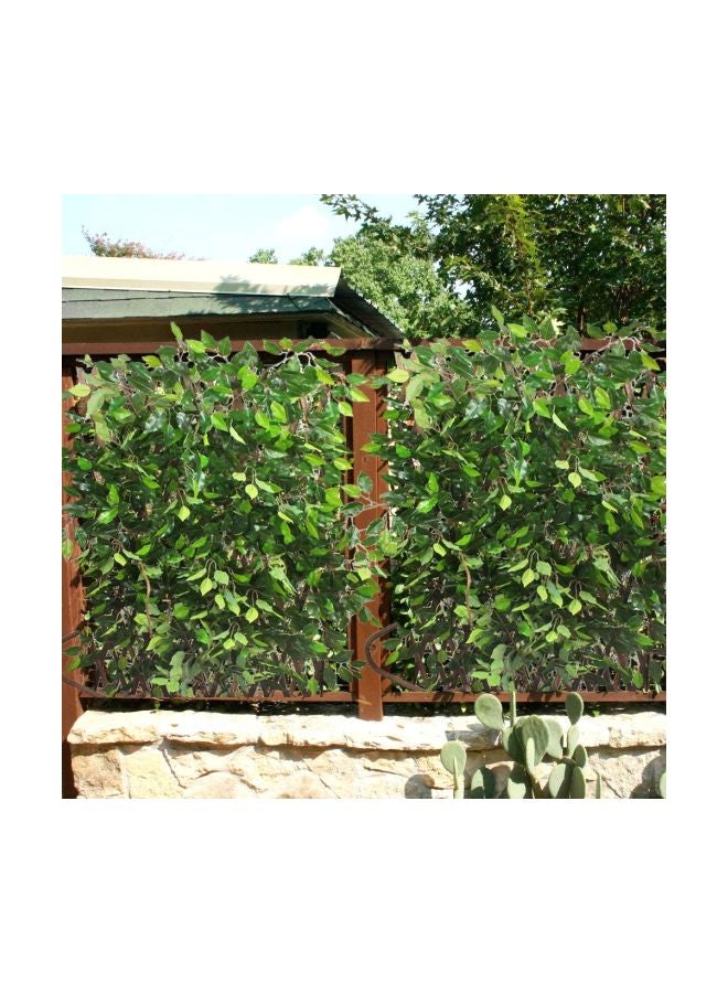 12-Piece Artificial Silk Ficus Tree Green/Brown