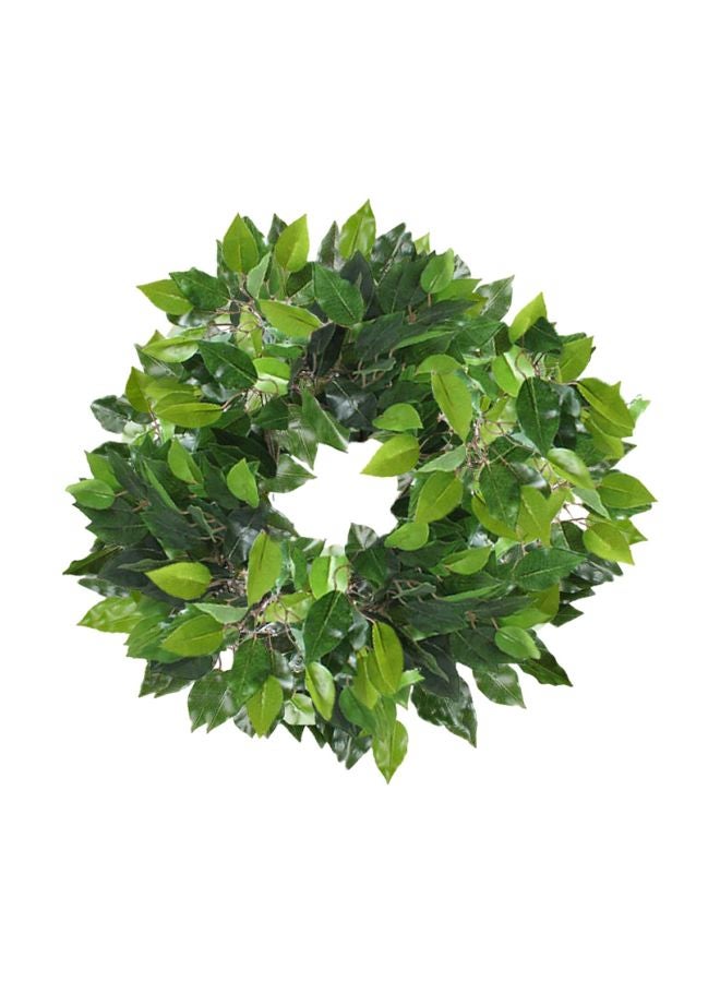 12-Piece Artificial Silk Ficus Tree Green/Brown