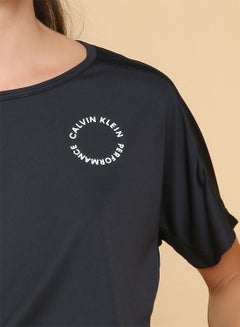 Calvin Klein Performance Racerback Cropped T-Shirt Black  - Image 4