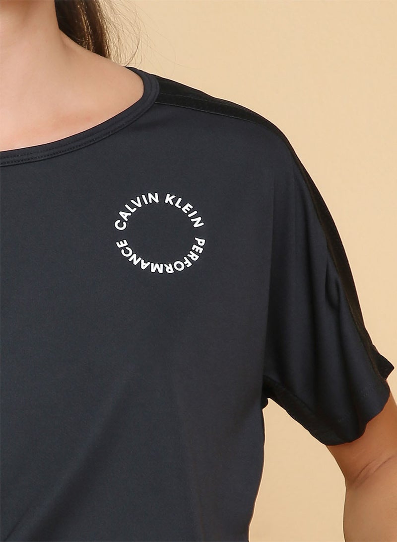 Racerback Cropped T-Shirt Black