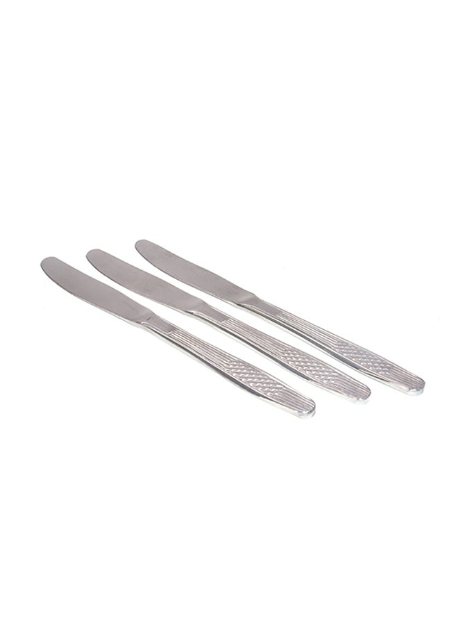 3-Piece Table Knife Silver 27x6x2centimeter - Image 1