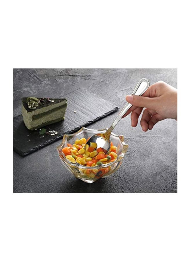 New Star Foodservice 12-Piece Stainless Steel Dinner Spoon Set Silver 7.6inch  - Image 4