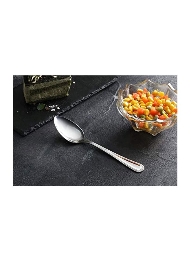 New Star Foodservice 12-Piece Stainless Steel Dinner Spoon Set Silver 7.6inch  - Image 5