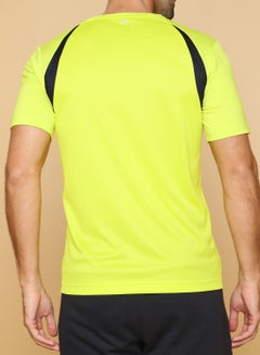 Calvin Klein Performance Mesh Panel Detail T-Shirt Sulphur Spring  - Image 3