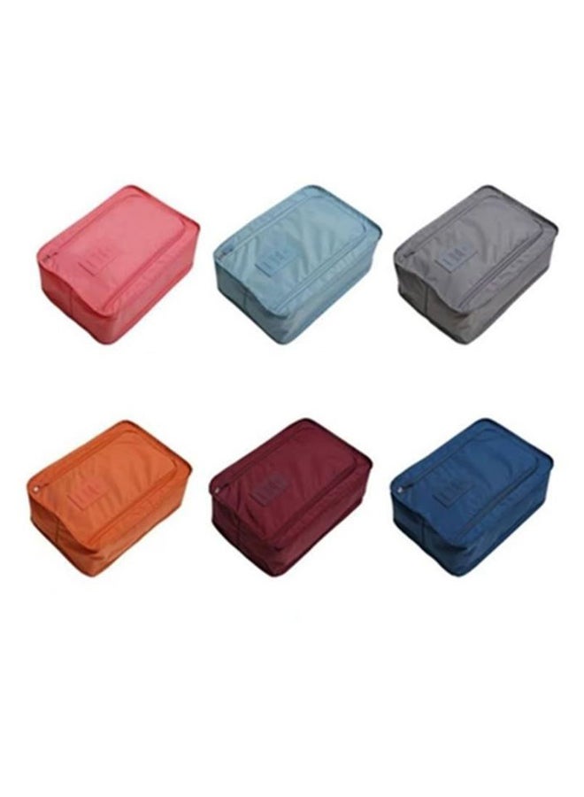 6-Piece Portable Travel Shoe Bag Set Multicolour  - Image 1