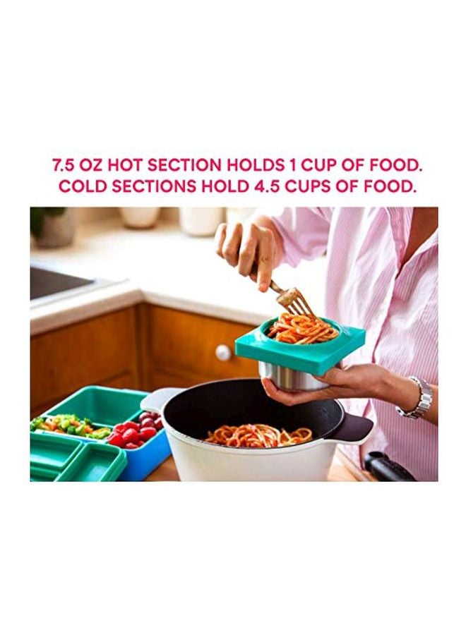 OMIE Insulated Bento Lunch Box With Thermos Food Jar Pink Berry 7x7inch - Image 3