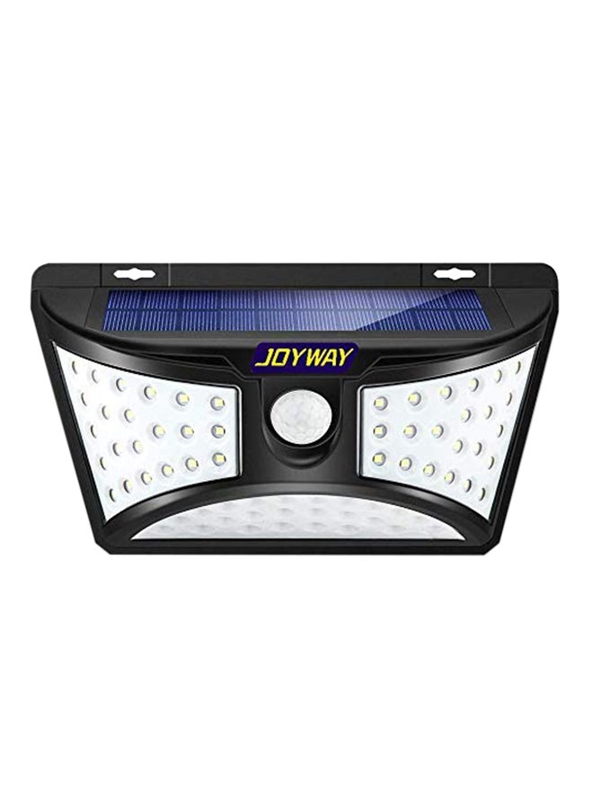 Joyway - 68 LED Outdoor Solar Motion Sensor Wall Light Black 8.4x4.7x3.1inch - Image 1
