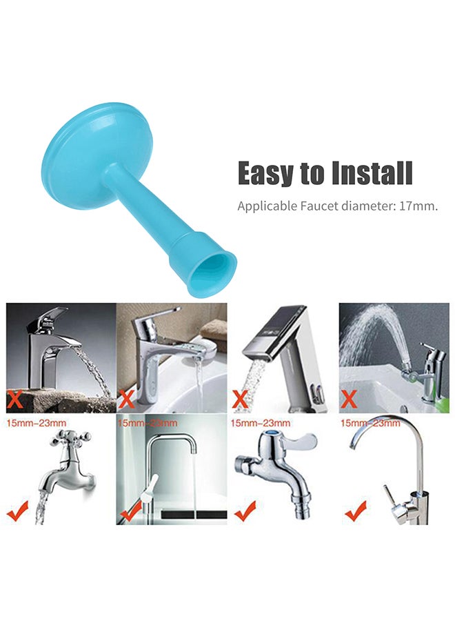 360 Degree Rotating Faucet Spray Head Blue 15X6.5X6.5centimeter - Image 2