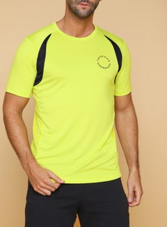 Calvin Klein Performance Mesh Panel Detail T-Shirt Sulphur Spring  - Image 1