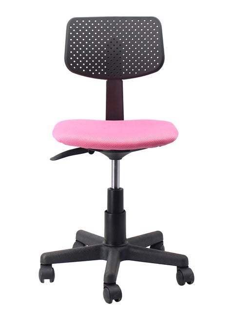 Agata Adjustable Kids Chair With Swivel Wheels Pink/Black