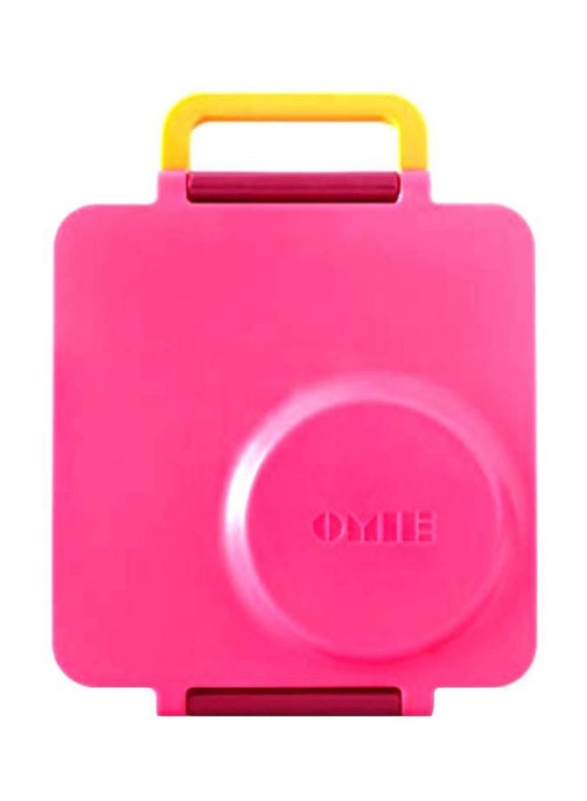 OMIE Insulated Bento Lunch Box With Thermos Food Jar Pink Berry 7x7inch - Image 1