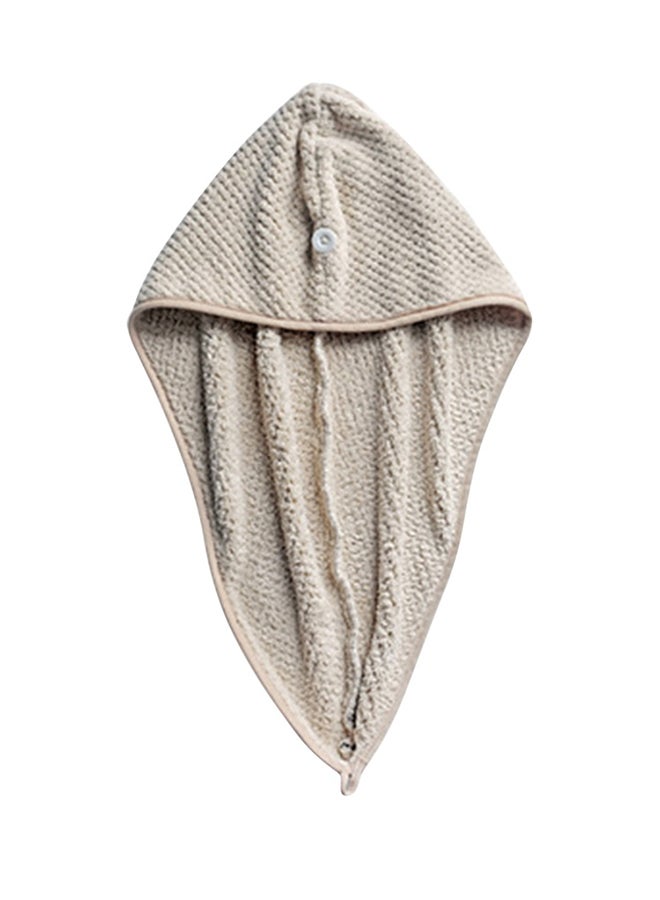 Quick Drying Towel Wrap With Button Grey 21x2x20cm