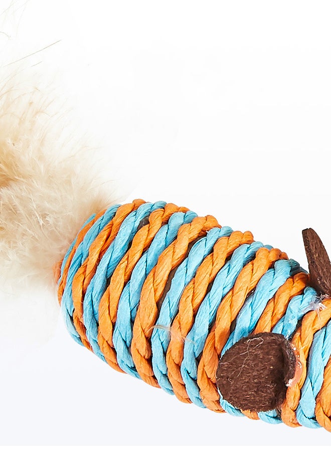 7-In-1 Cat Teaser Interactive Toy Set Wand With Feather Multicolour