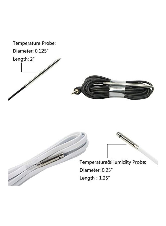 Elitech - Temperature And Humidity Data Logger Recorder White/Clear/Orange 2.4x0.8x4.6inch - Image 1