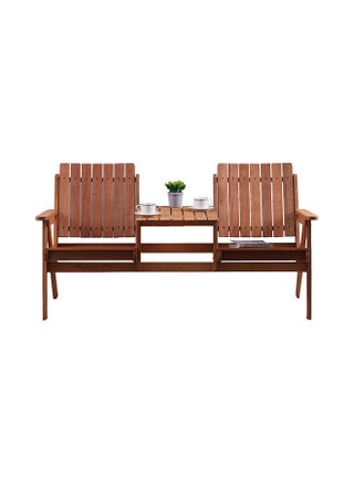 Jack And Jill 2-Seater Outdoor Chair With Table Brown - v1581346559/N34204746A_1