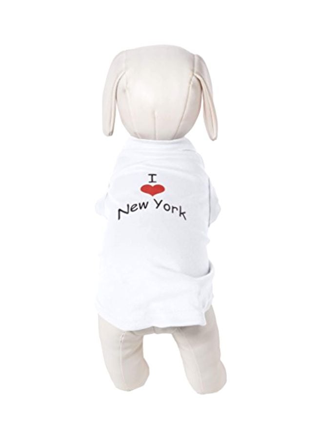 Mirage Pet Products - I Love New York Printed T-shirt White/Black M - Image 1