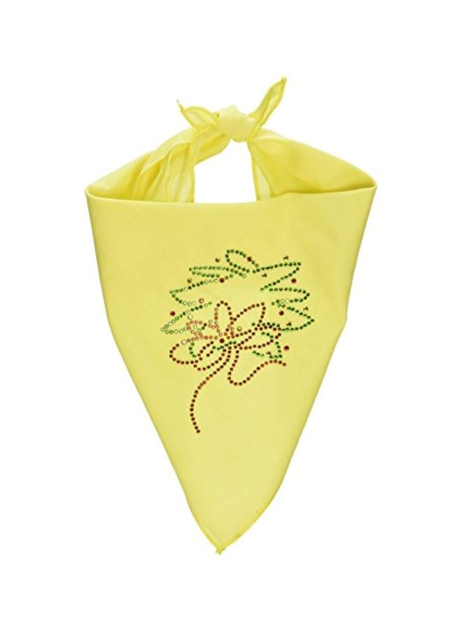 Mirage Pet Products Wreath Rhinestone Printed Puppy Bandana Yellow/Green/Red S