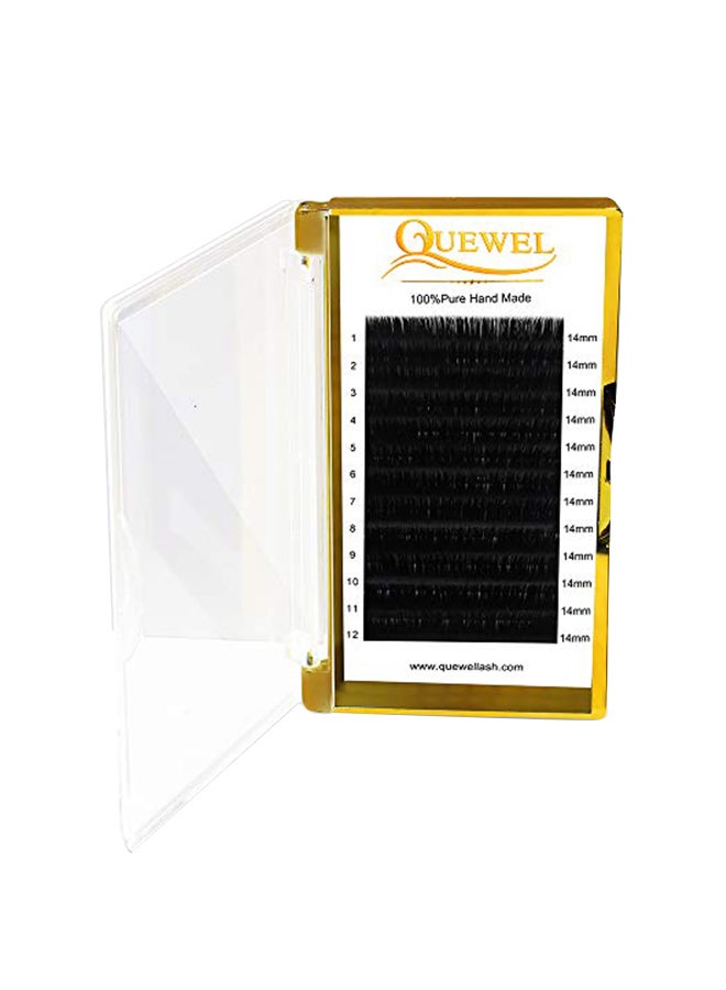 12-Row Volume C-Curl Eyelash Extension Tray Black