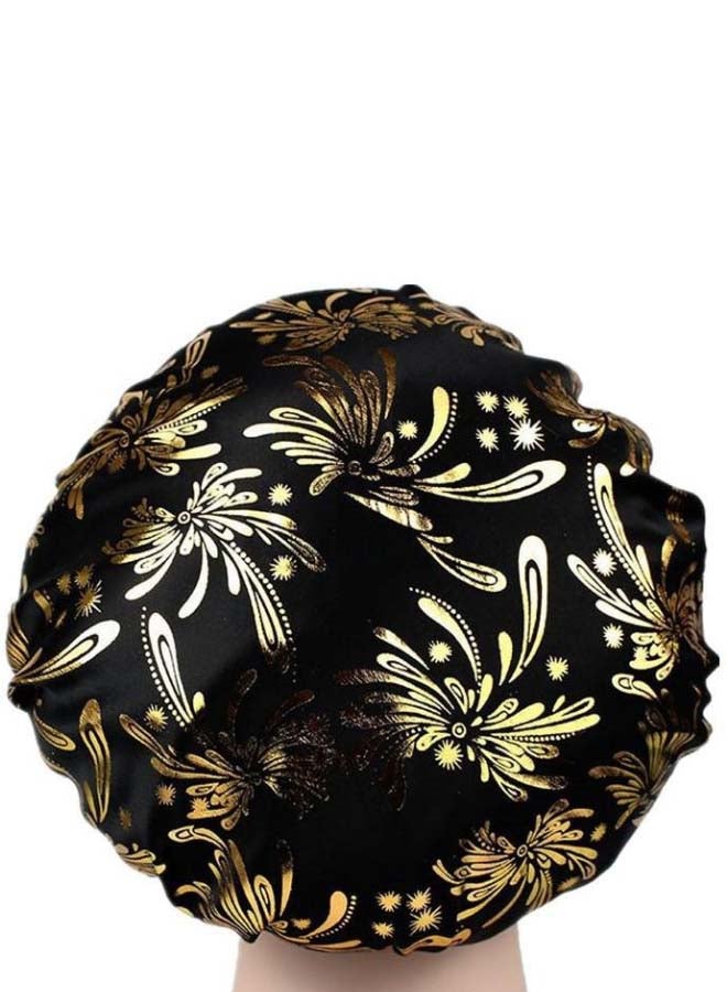 Multi-Use Chemo Shower Cap Black/Gold  - Image 2