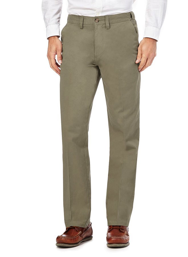 Generic Solid Design Formal Pants Khaki  - Image 1